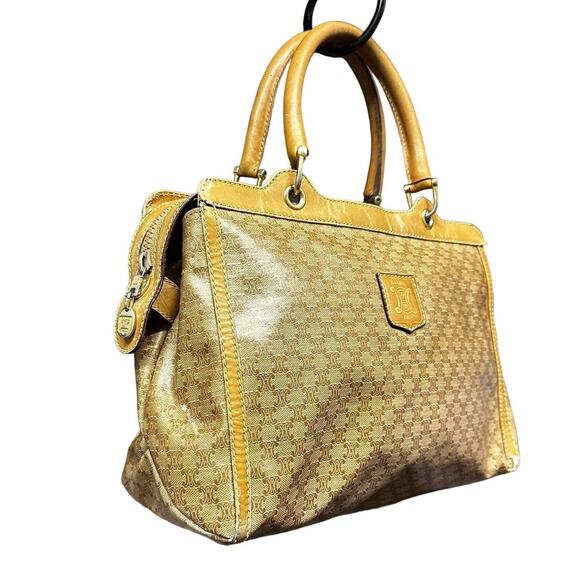 Celine Paris Tan Macadam Boston Handle Bag - Picture 3 of 16